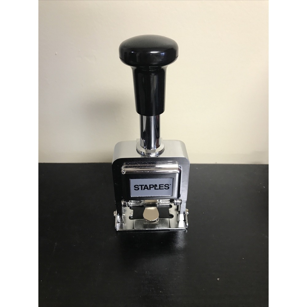 Staples Automatic Numbering Machine, New In Box- 6 Number Stamp Machine - Picture 5 of 6